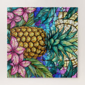 Magnifique Tropical vitrail art puzzle (Horizontal)
