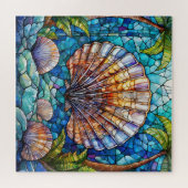 Magnifique Tropical vitrail art puzzle (Horizontal)