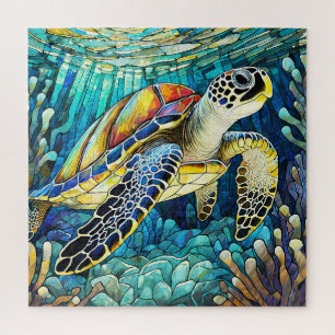 Magnifique Tropical vitrail art puzzle