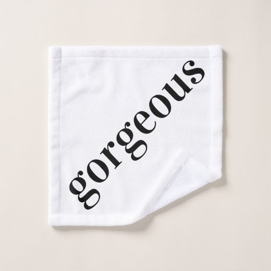 Magnifique Typographie Monochrome (Gant de toilette)