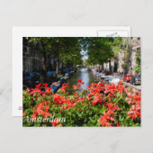 Magnifique vue sur le canal d'Amsterdam Carte post (Devant / Derrière)