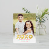 Magnifique XOXO Foil Carte postale de la Saint-Val (Debout devant)