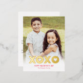 Magnifique XOXO Foil Carte postale de la Saint-Val (Recto/Verso)