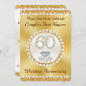 Magnifiques, Cartes d'invitation pour les 60 ans d (Devant / Derrière)