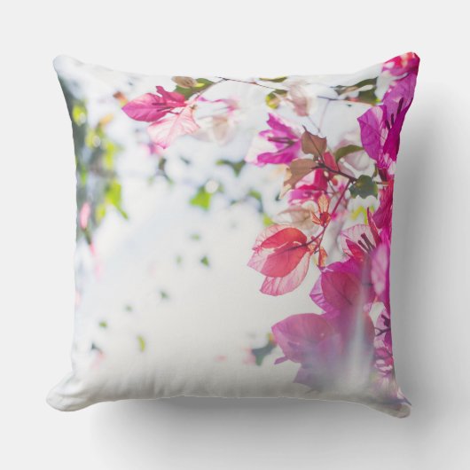 Magnifiques fleurs de bougainvillée coussin décora (Recto)
