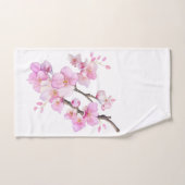 Magnifiques fleurs de cerisier à l'aquarelle rose (Serviette à main)