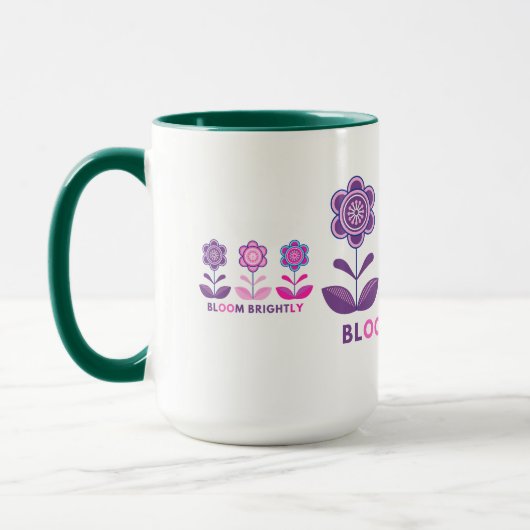 Magnifiques mugs à design fleuri (Gauche)