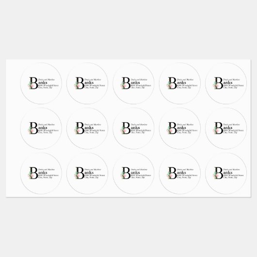 Magnolia-adreslabel Labels (Vel)