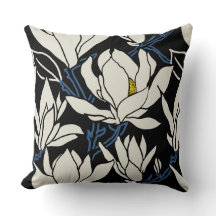 Magnolia-afbeelding in beige en zwart patroon