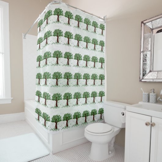 Magnolia Arbres Douche Rideau (En situation)