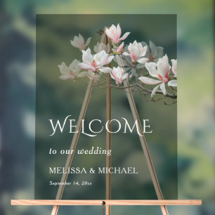 Magnolia Art Fin Transparent Bienvenue Mariage