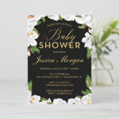 Magnolia Baby shower Uitnodiging (Staand voorkant)