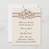 Magnolia Bewaar de datum bruiloft Magnolia uitnodi Save The Date (Achterkant)