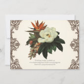 Magnolia Bird of Paradise Tropical Floral Oranje Kaart (Achterkant)