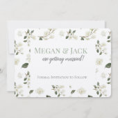 Magnolia Blanc Faire-Part de Mariage (Dos)