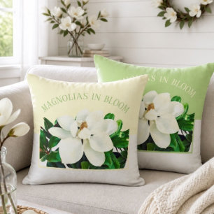 Magnolia Bloei 16"x16" Omkeerbare Worp Kussen