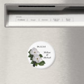 Magnolia Bloem Bruiloft Save the Date Magnet Magneet (Insitu (Vaatwasser))