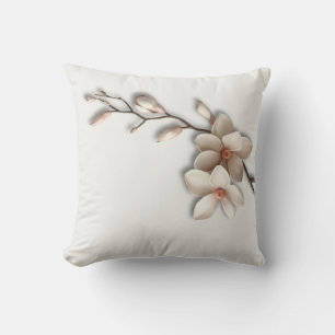 Magnolia Bloem Minimalistische Zen Kussen
