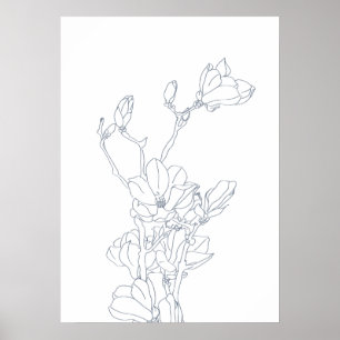 magnolia bloemen Poster tekenen