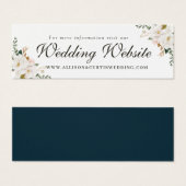 Magnolia bloemenbruiloft website kaart (Voorkant /achterkant)