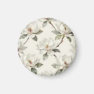 Magnolia Bloesem Zachte Neutrale Patroon Magneet