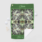 Magnolia bloesems Abstract gepersonaliseerd Golfhanddoek (Insitu)