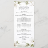 Magnolia bloesems lente bruiloft programma (Achterkant)