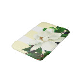 Magnolia Bloom | Geel en wit gestreept Badmat (Gekanteld)