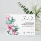 Magnolia Bloom | Merci de Mariage floral rustique (Debout devant)