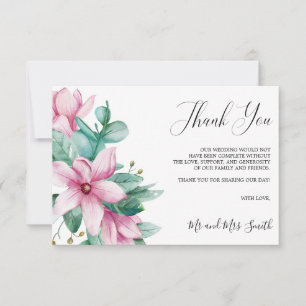 Magnolia Bloom Merci de Mariage floral rustique