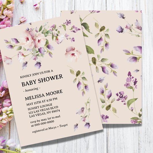 Magnolia Blooms Baby shower Invitation