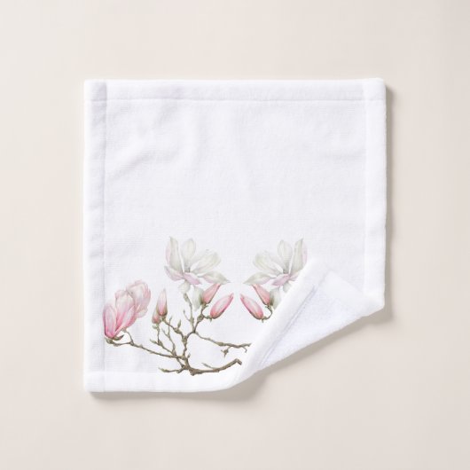 Magnolia Blooms Bathroom Towel Set Bad Handdoek (Wasdoekje)