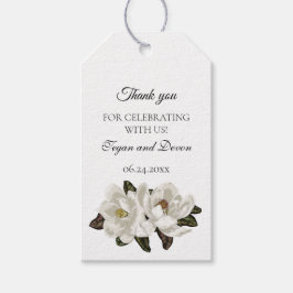 Magnolia blosans cadeaulabel