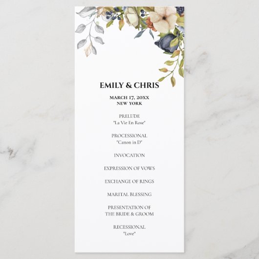 Magnolia Blossom | Elegant Violet Floral Greenery Programma (Voorkant)