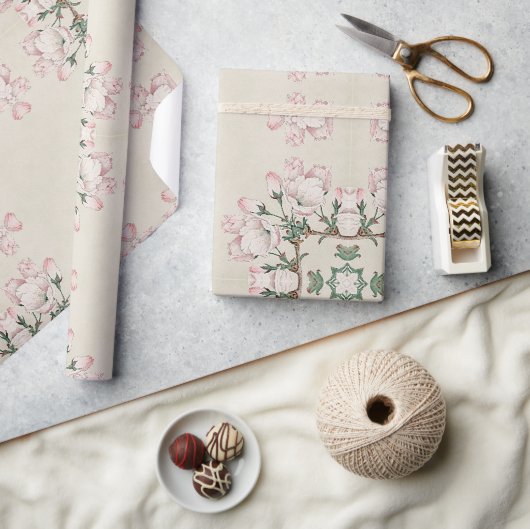  Magnolia Blossom Ephemera Pattern Cadeaupapier (Crafts)