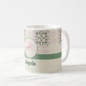 Magnolia Blossom Ephemera Pattern Koffiemok (Voorkant rechts)