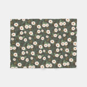 Magnolia Blossom Floral Fleece Deken (Voorkant (Horizontaal))