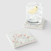 Magnolia Blossom Marble Onderzetter (Zijkant)