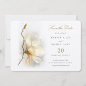 Magnolia Blossom Save the Date Kaart (Voorkant)