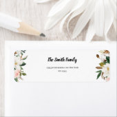 Magnolia Blossom Wedding Return Address Label (Insitu)