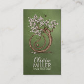 Magnolia Blossom Yin Yang Tree Visitekaartje (Voorkant)