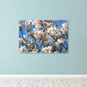 Magnolia Blossoms/Ciel Bleu Toile Enveloppée Impri (Insitu (Plancher de Bois))