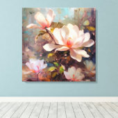 Magnolia Blossoms Fine Art Canvas Afdruk (Insitu (Houten vloer))