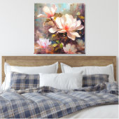 Magnolia Blossoms Fine Art Canvas Afdruk (Insitu (Slaapkamer))