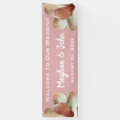 Magnolia Blush - Bannière Mariage - 2,5' x 8' (Vertical)