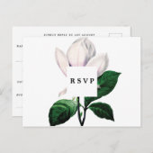 magnolia botanique mariage rsvp carte postale (Devant / Derrière)