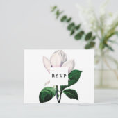 magnolia botanique mariage rsvp carte postale (Debout devant)
