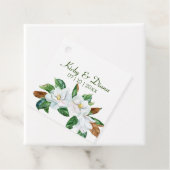 Magnolia Bouquet Wedding Bedankjes Labels (In situ)