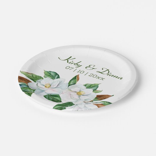 Magnolia Bouquet Wedding Paper Bord (Gekanteld)