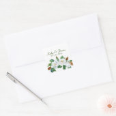  Magnolia Bouquet Wedding Vierkante Sticker (Envelop)